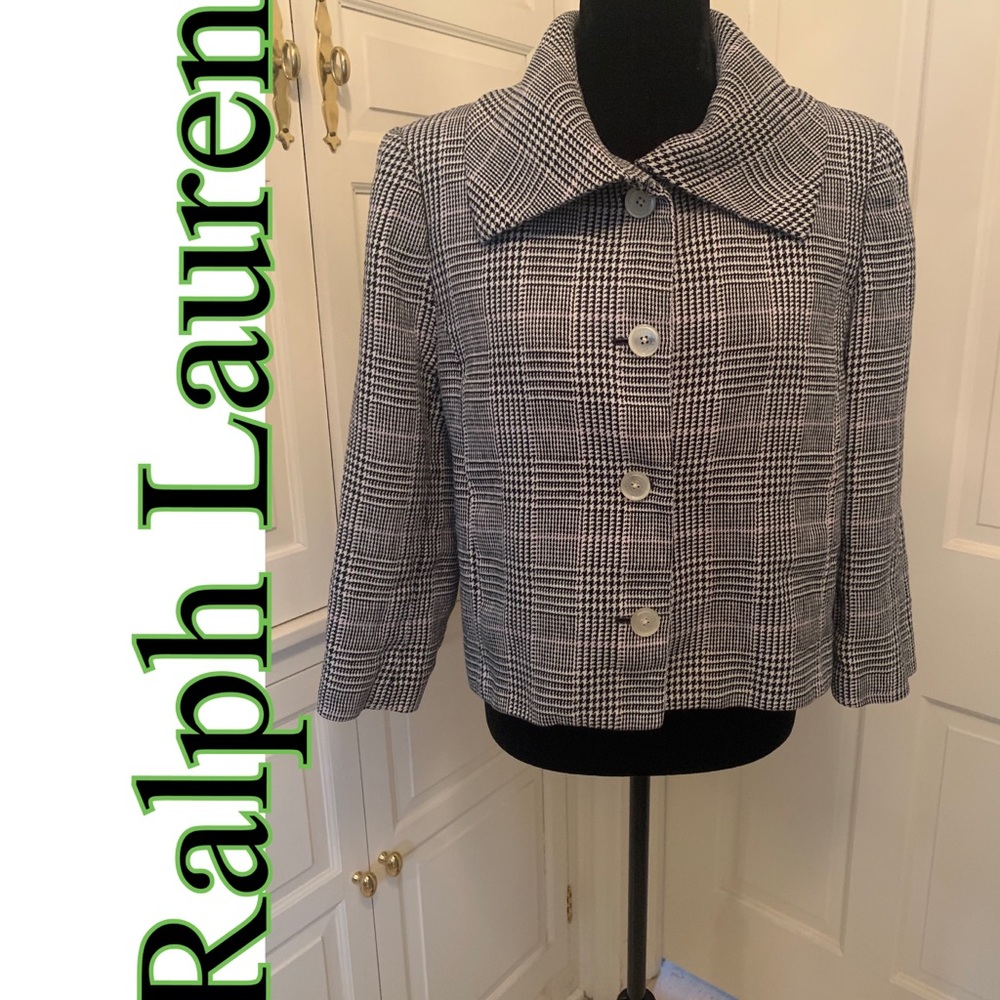 Lauren houndstooth Plaid Blazer